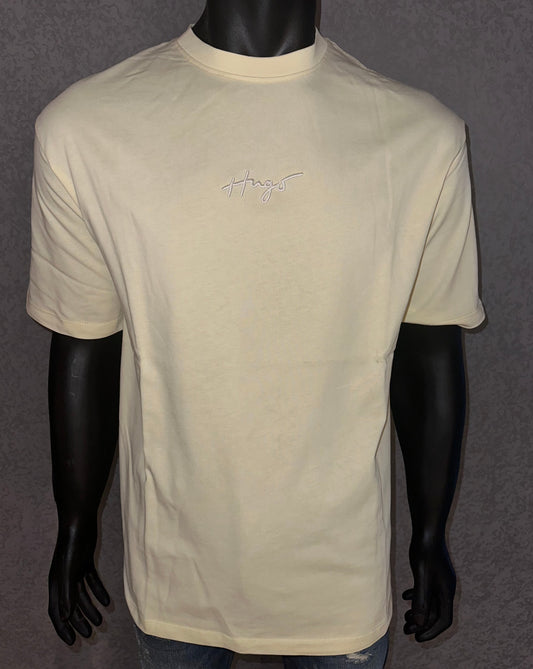 Hugo Boss Embroidered T-Shirt- Creamy